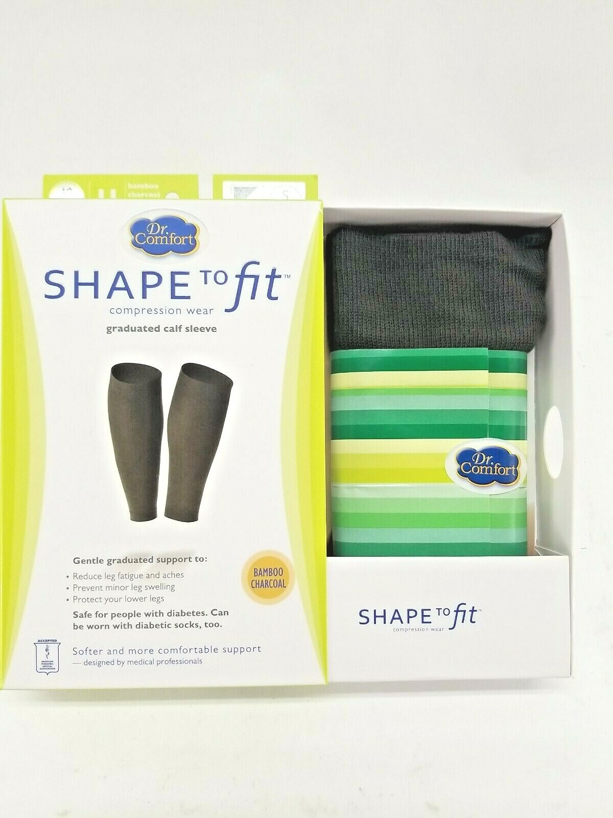 Dr Comfort Shape to Fit Graduated Calf Sleeve 10-15mmHg Compression Unisex SMALL