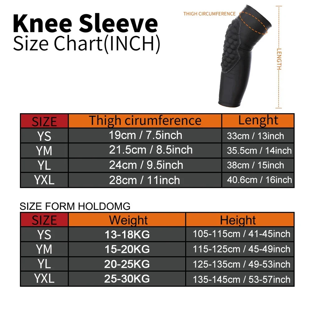 1Pair Youth Sports Anti-Collision Knee Pads Elastic Breathable Knee Support