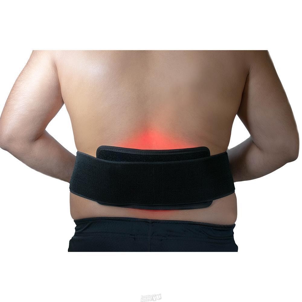 Heated LED Light infrared Therapy Back joint Pain Reliever Heat Wrap Black