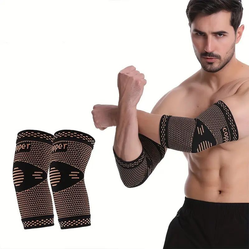 2x Elbow Brace Compression Support Sleeve Arthritis Tendonitis Reduce Joint Pain