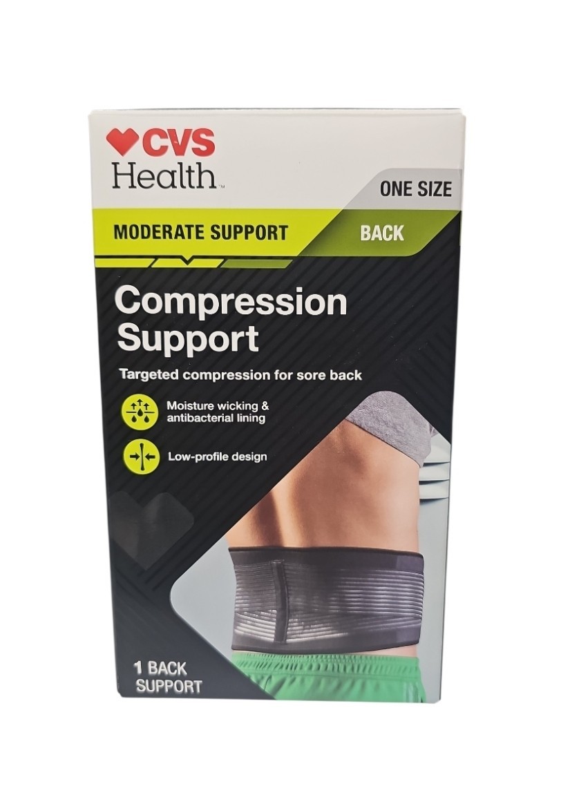 CVS Health Compression Moderate Support Adjustable Back Brace new