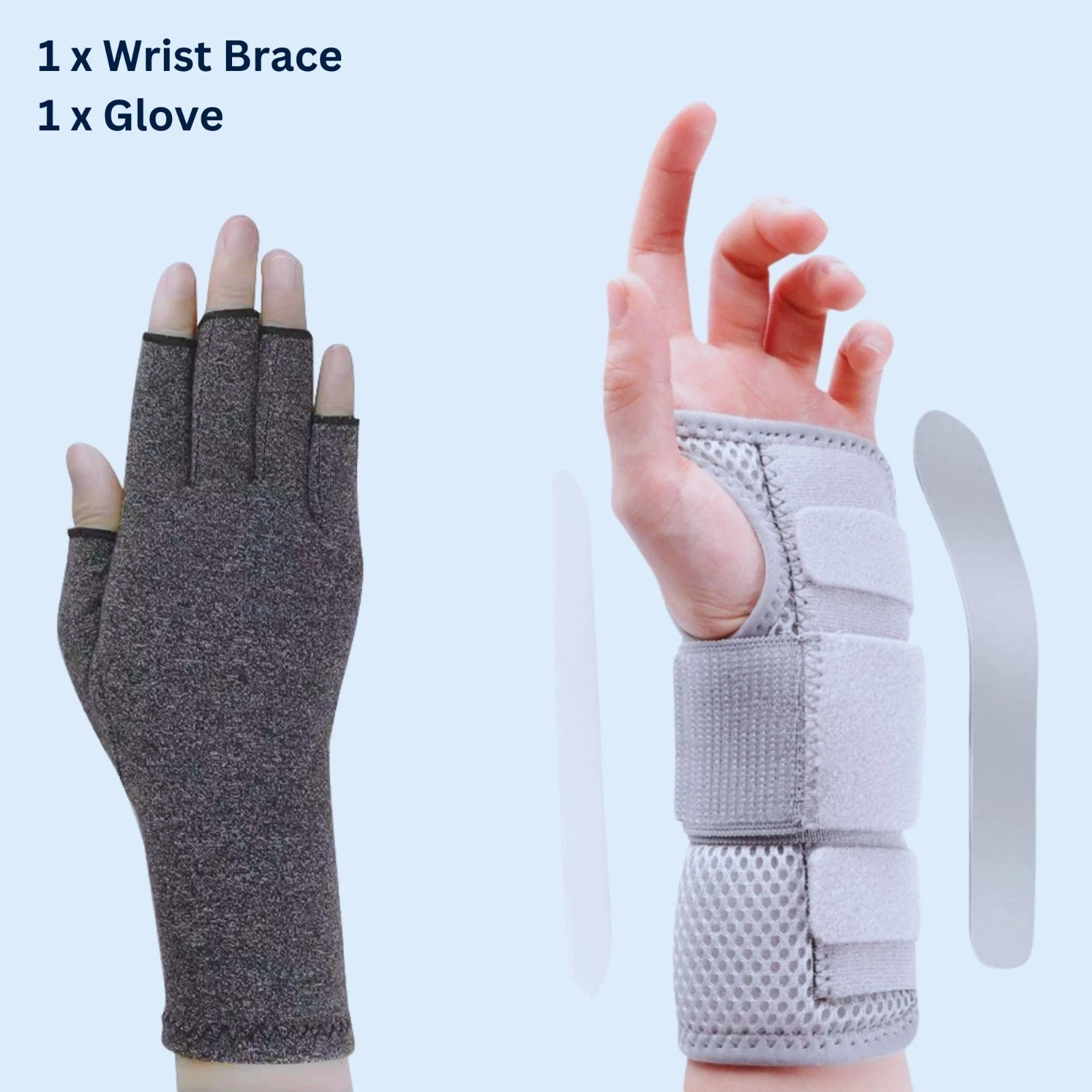 Carpal Tunnel Wrist Brace & Compression Glove Hand Splint Arthritis Pain Relief