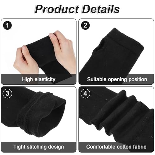 8PCS Soft Fabric Arm Cast Cover Elastic Hand Cast Socks for Splint | Black