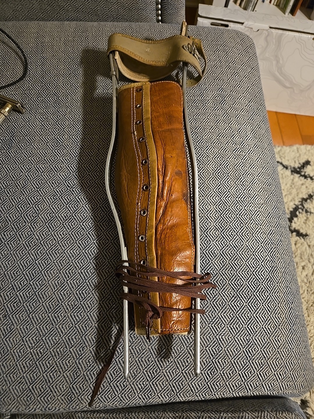 Vintage Fillauer Youth Leather Leg Brace With Metal Braces