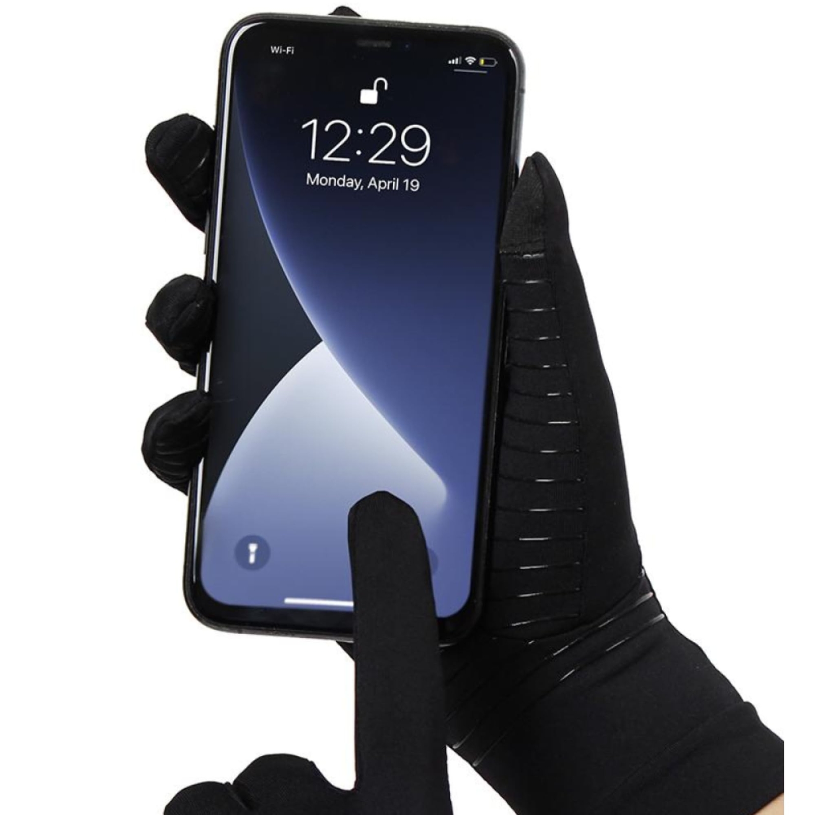 Copper Compression Full Finger Arthritis Gloves – Palm Grips – Touch Screen F…