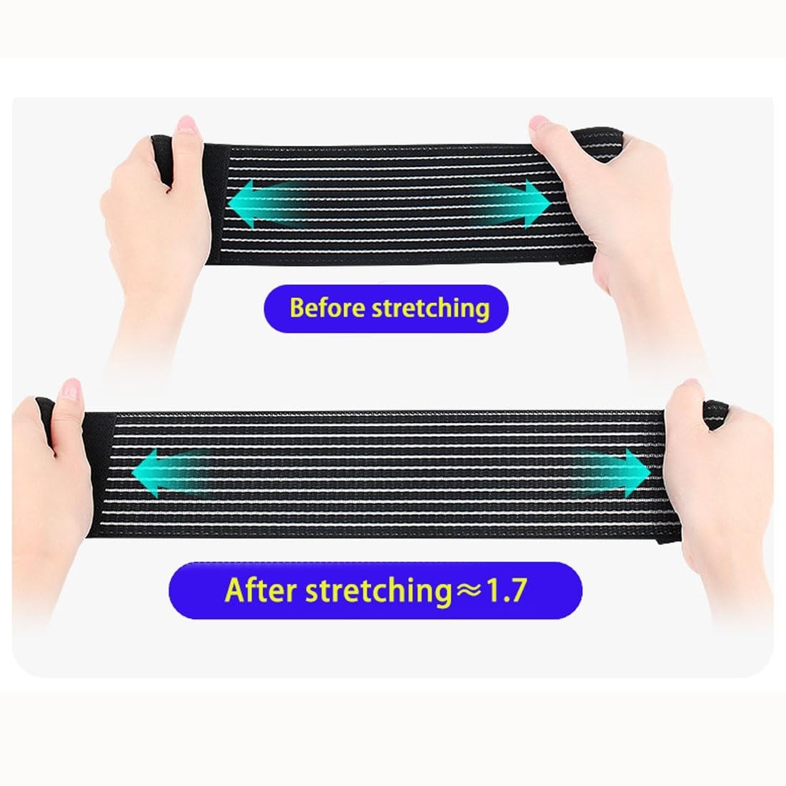 Versatile Compression Knee Wrap – 70.8” Length for Running, Basketball & More