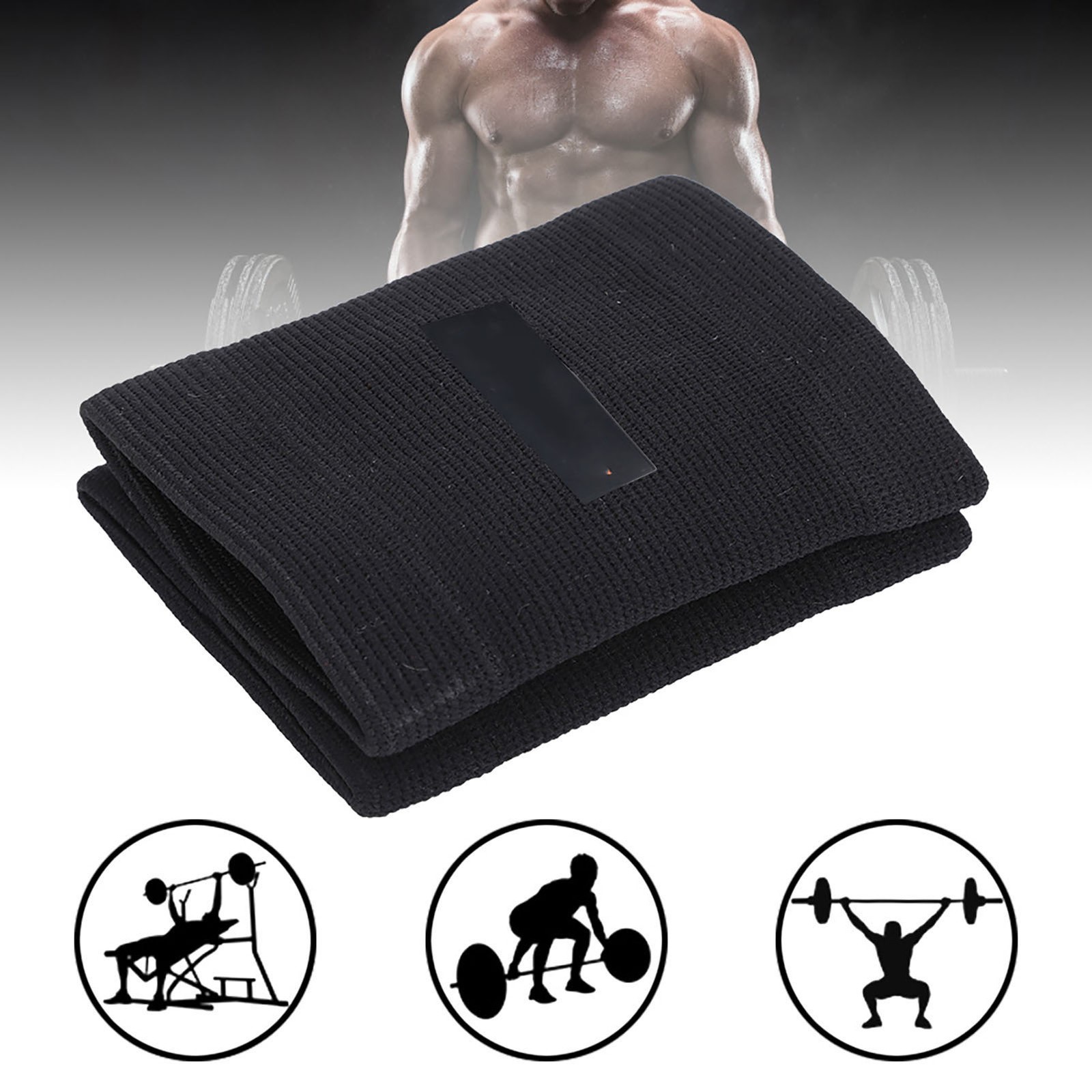 A Pair Of Polyester Fiber Black Sports Outdoor Super Elastic Knitting Flexible