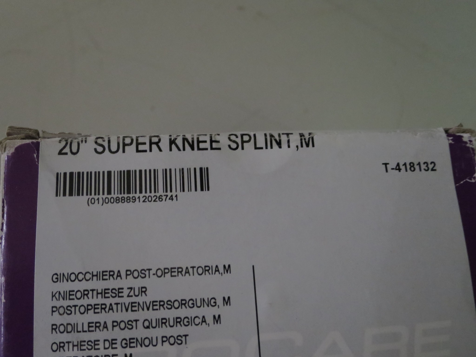 20″ Super Knee Splint Size Med Procare 79-80025