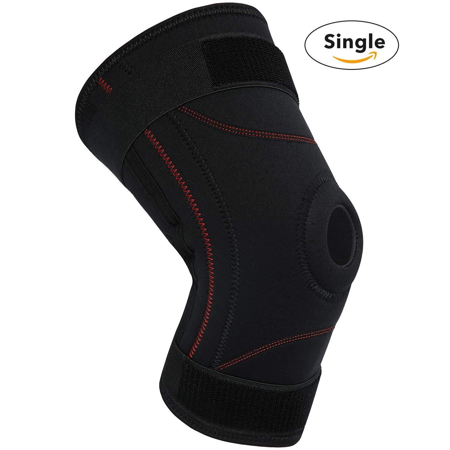 Knee Brace Support Compression Sleeves – Adjustable Open Patella Support for Swo