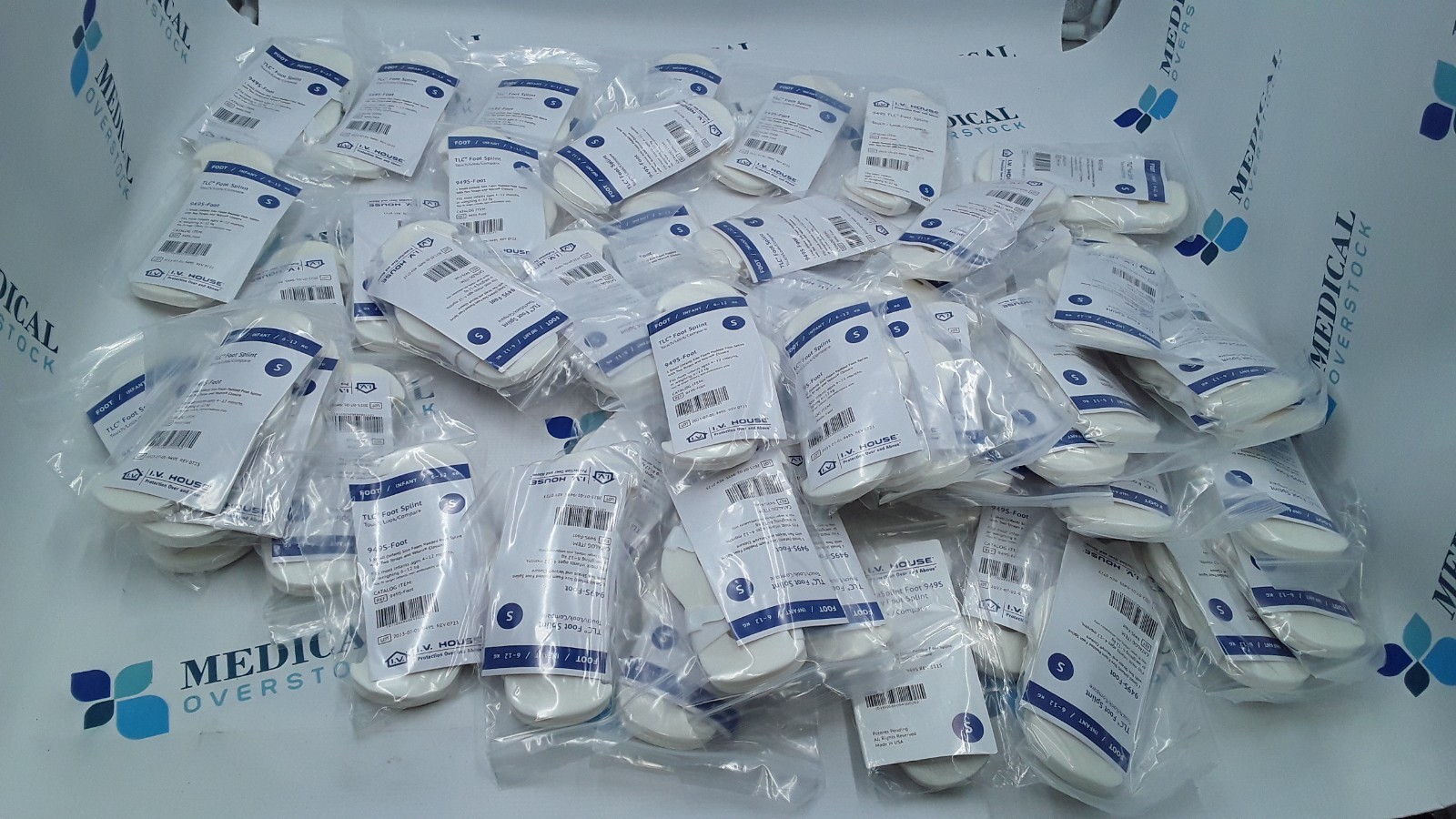 I.V. House TLC Foot Splint Infant S 6-12 kg REF 949S-Foot Lot of 45