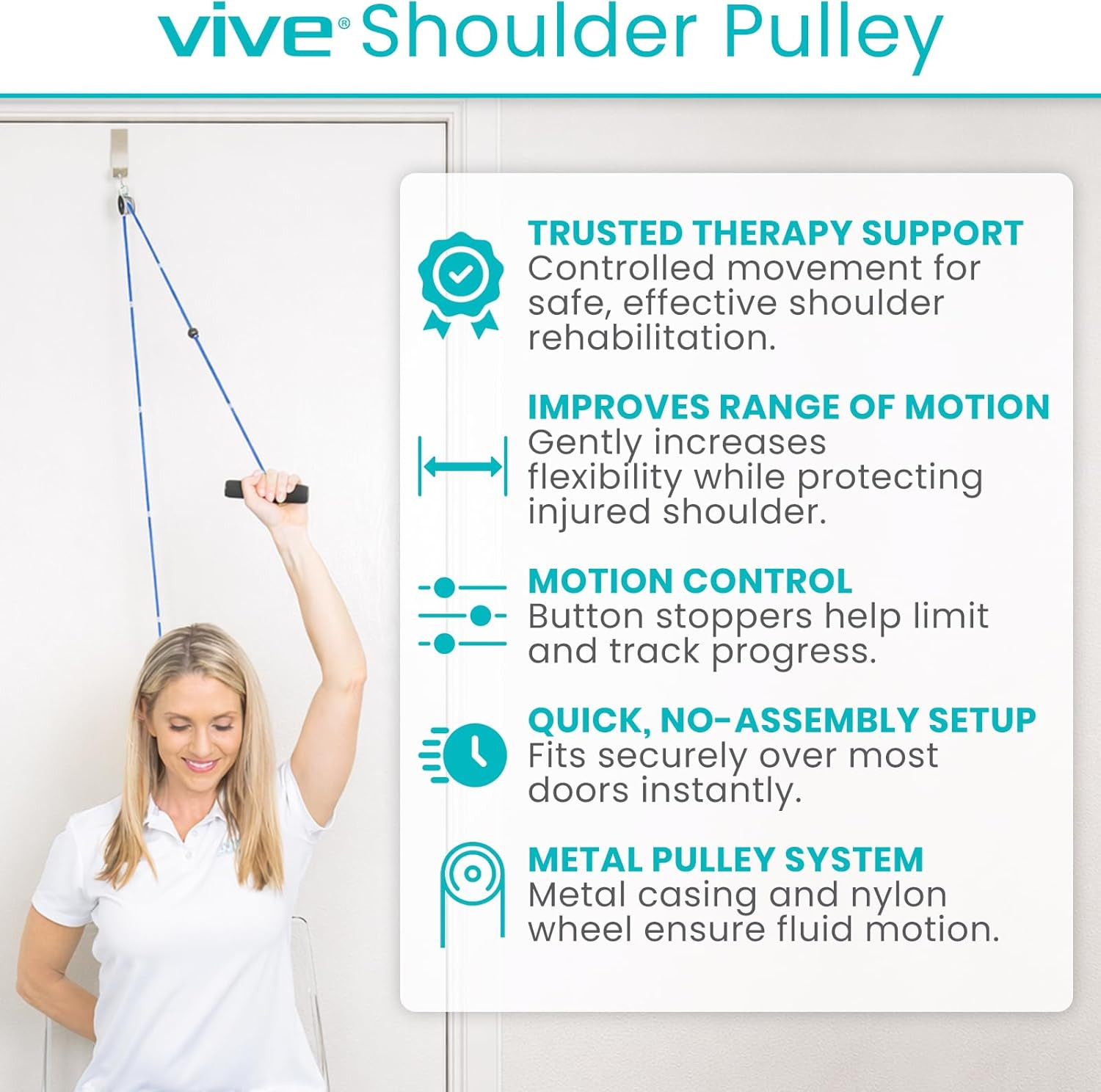 Shoulder Pulley for Physical Therapy – Rotator Cuff Pain Pulley System | over Do