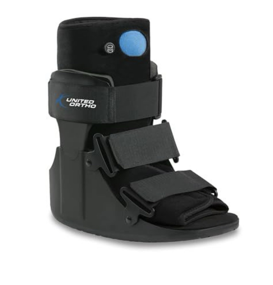 United Ortho USA14115 Short Air Cam Walker Fracture Boot, Medium, Black