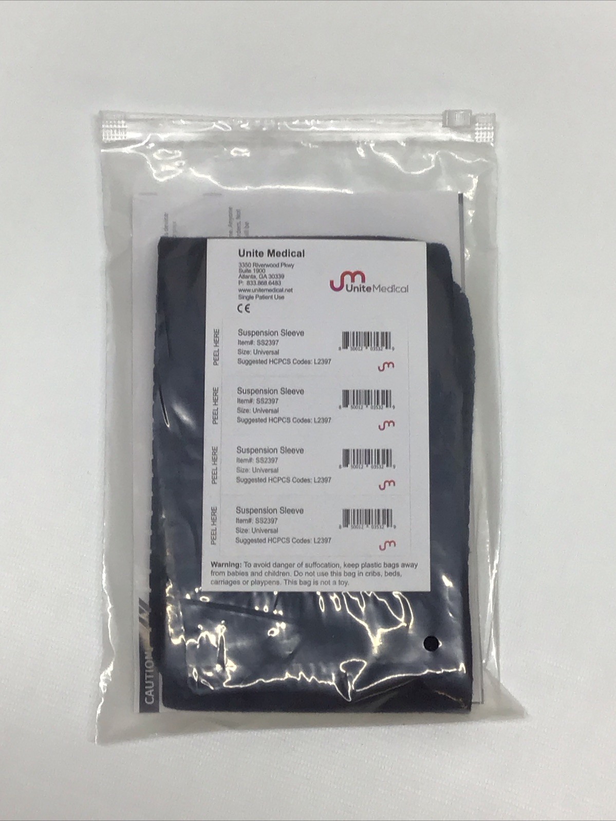 Orthopedic Knee Brace Support Unite Medical Suspension Sleeve L2397 NEW