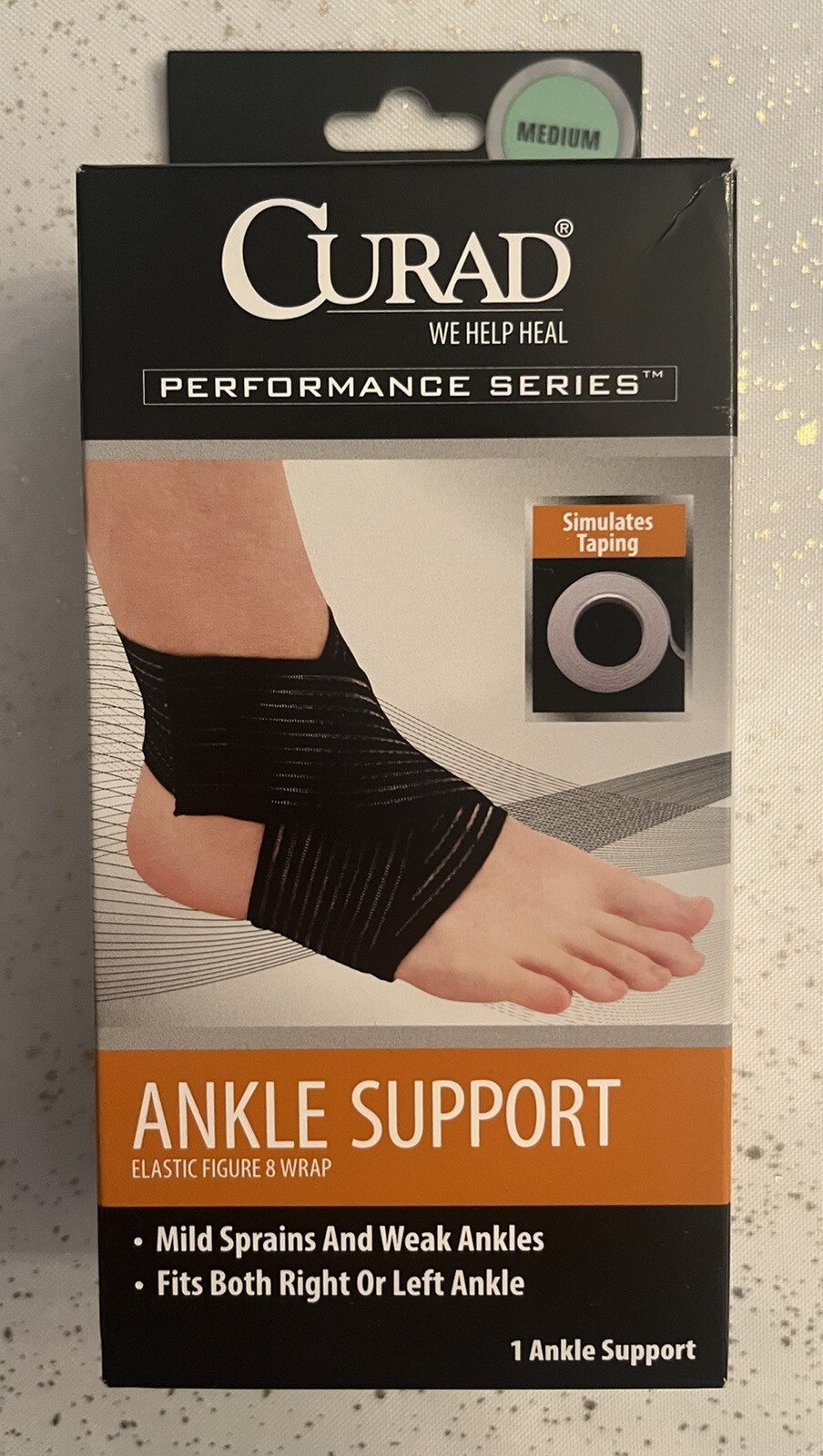 Curad Medium Performance Series Figure 8 Ankle Support