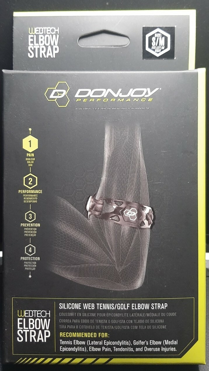 DonJoy Performance Webtech Elbow Strap Black, S / M 🎾 Tennis or Golfer’s Elbow