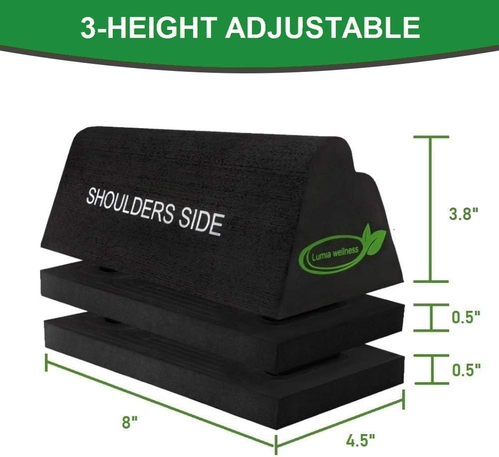 Cervical Traction Block for Spinal & Neck Alignment, Firm Neck Stretcher Device