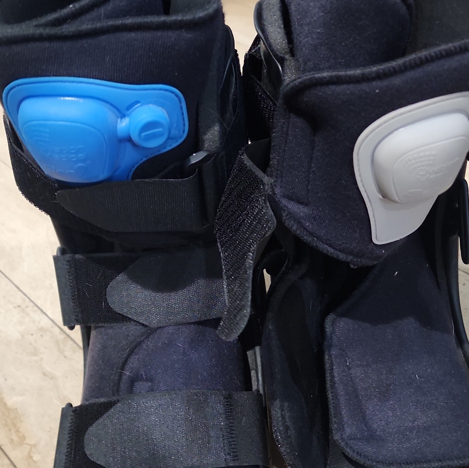 Ovation Medical XL Walking Boot Foot & Ankle Immobilizer, Adjustable Black/Blue