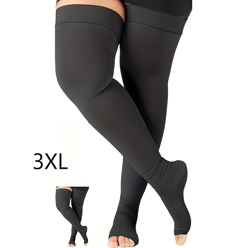 3 Pair Extra Large Size Thigh High Compression Sock Over-the-Knee Pressure Socks