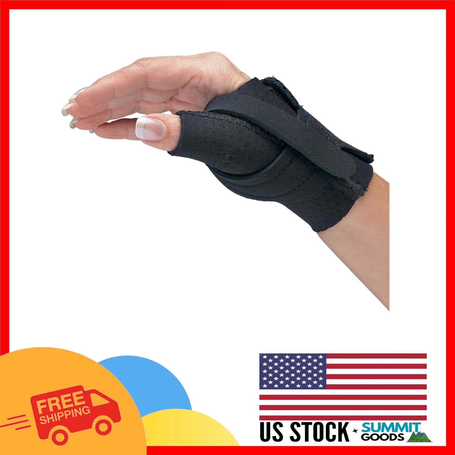 Breathable Neoprene Thumb CMC Splint for Arthritis – Left Hand, Medium Size