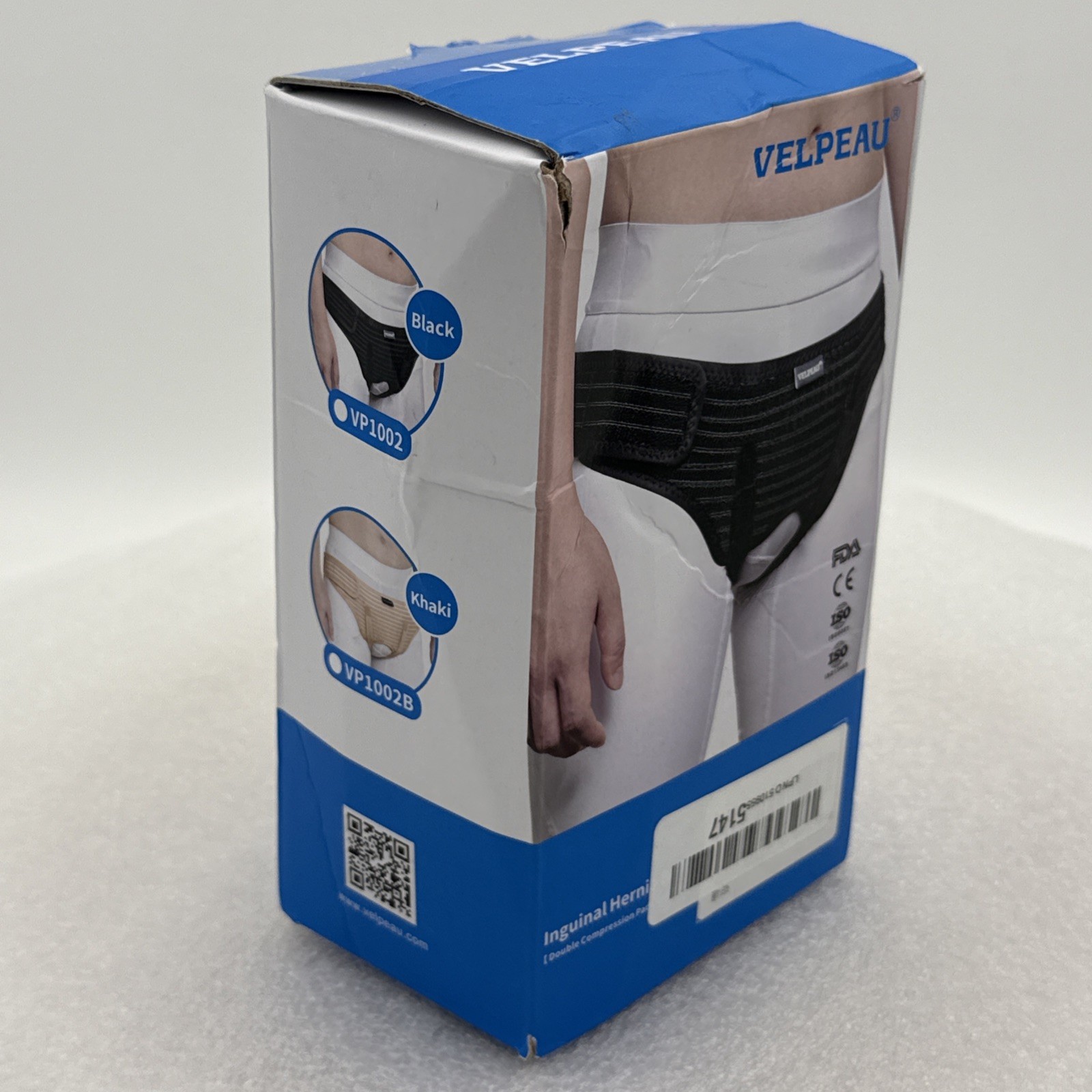 VELPEAU Inguinal Hernia Belts Bilateral/Double Inguinal- Black, M (Hip 35″-42″)