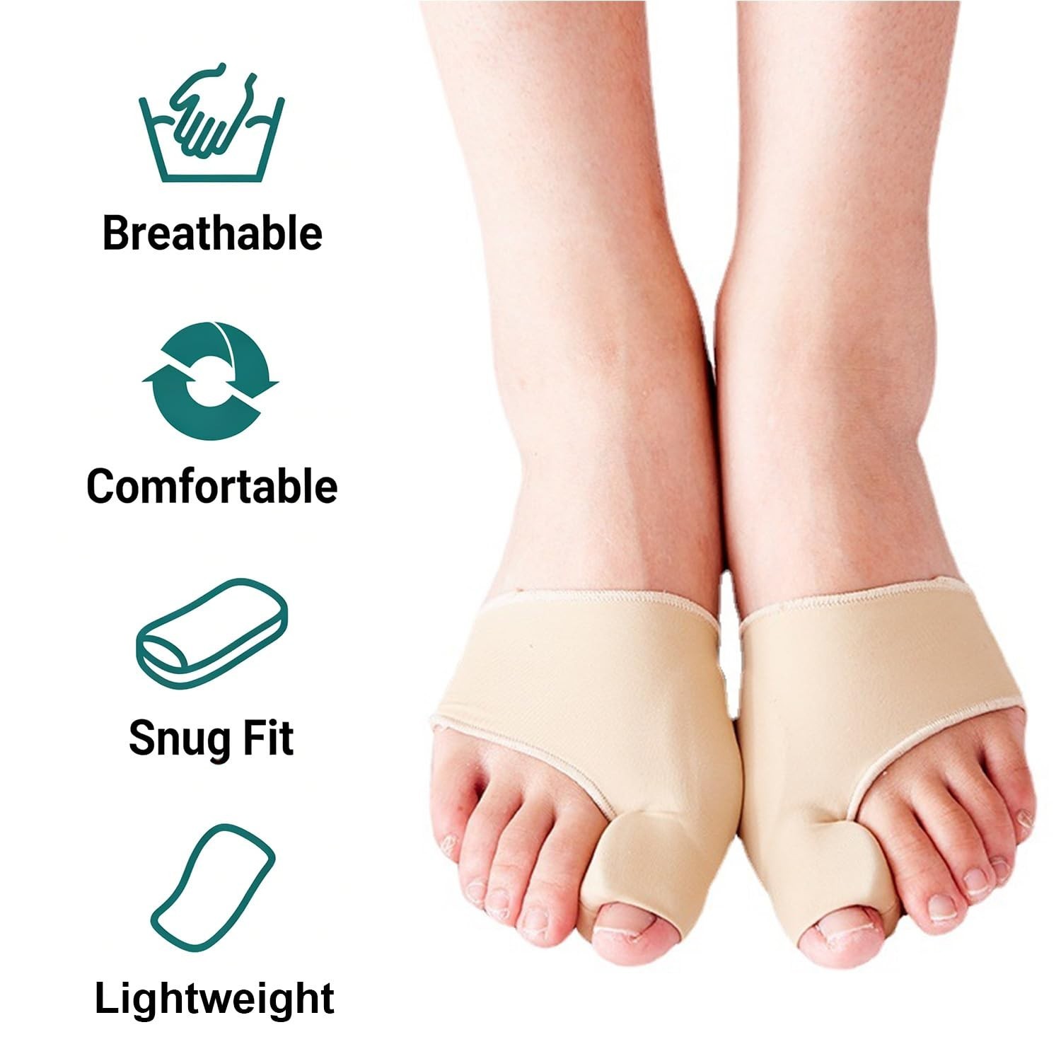 Bunion Corrector Relief Sleeves – Big Toe Straightener Gel Pads, Orthopedic Brac