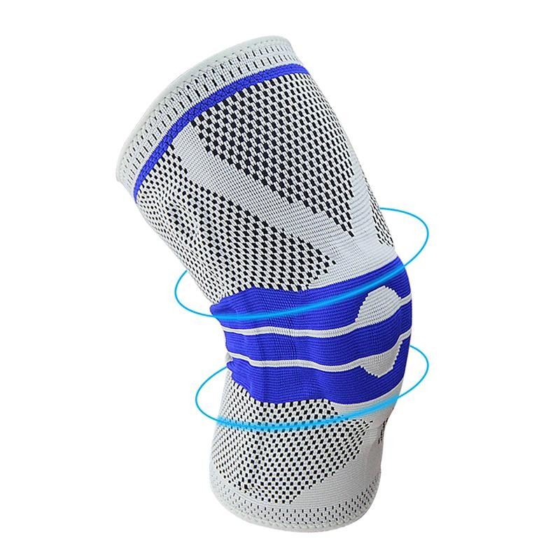 Knee Brace Silicone Sleeve Knee Pads Arthritis Knee Wraps Protector for Joints S