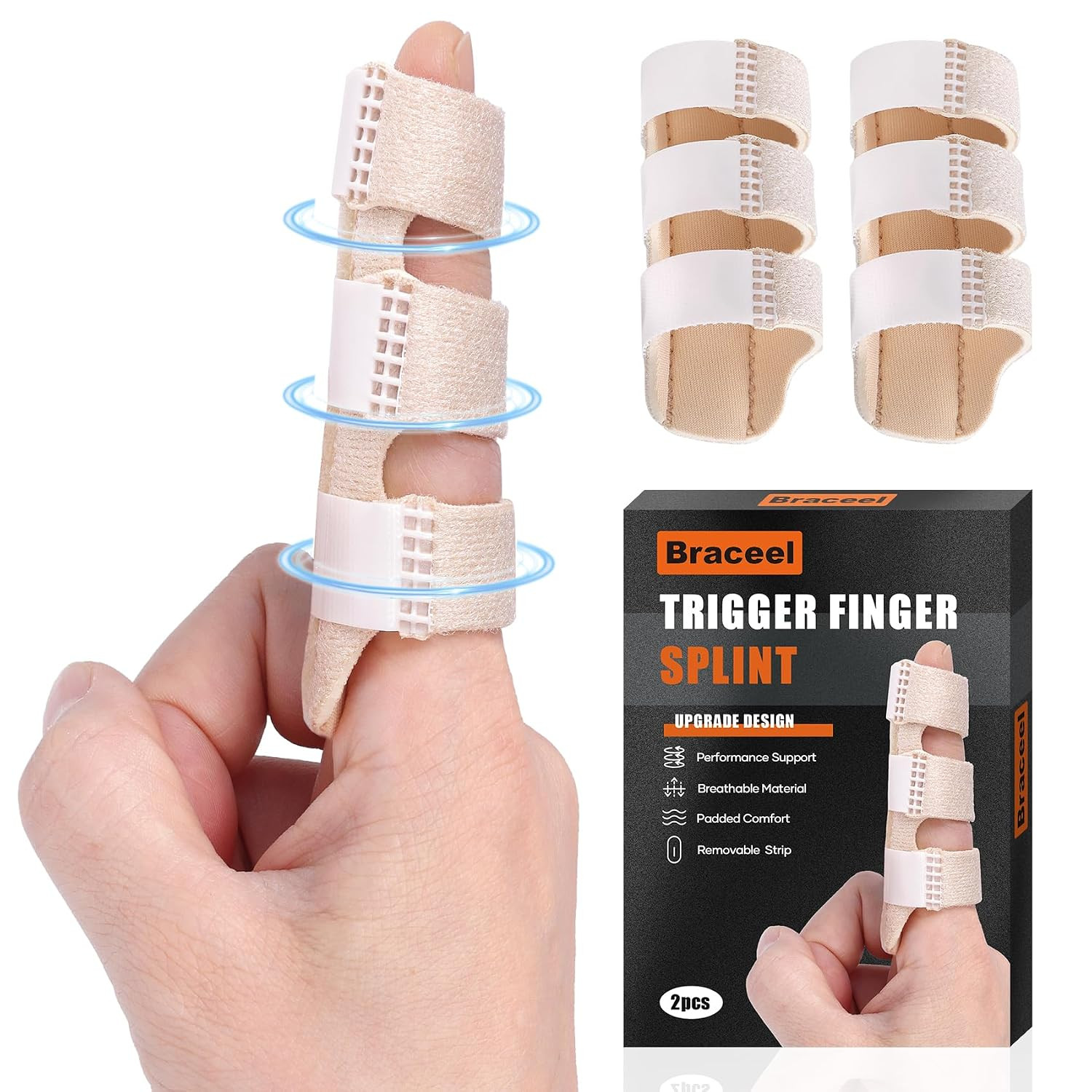 Trigger Finger Splint for Arthritis, Injury, Broken Fingers Straightening for…
