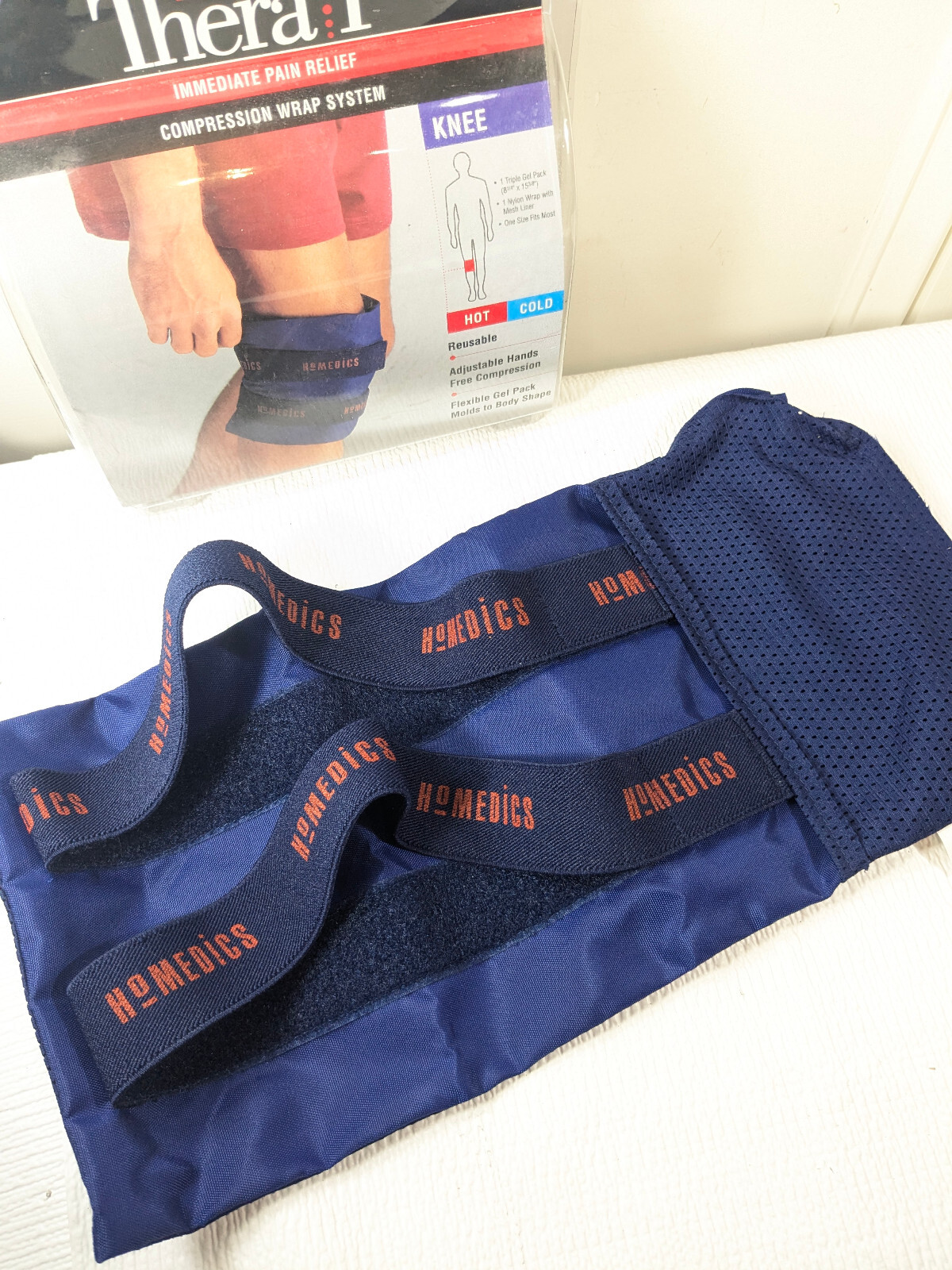 HOMEDICS Thera P KNEE Compression Wrap System therap therapy hot cold WRAP ONLY