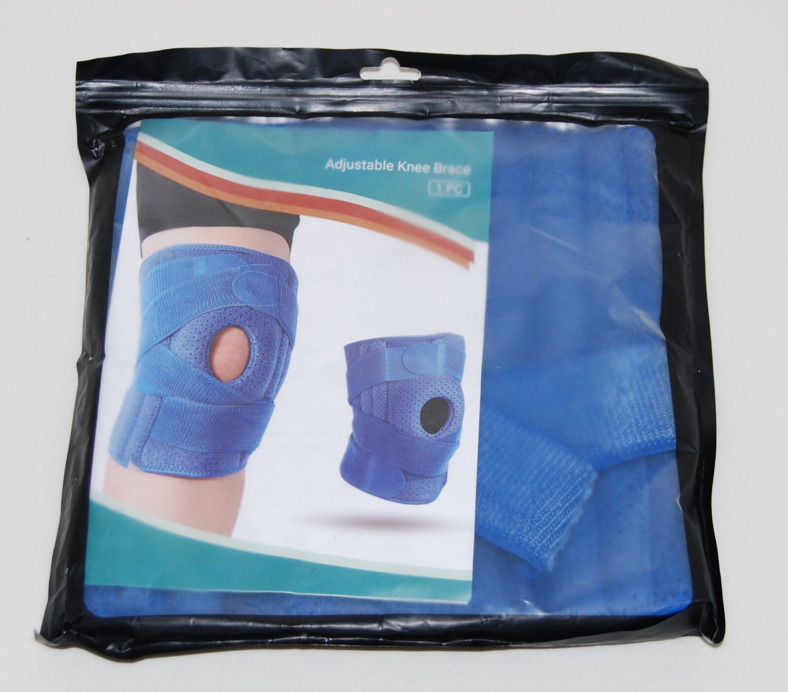 New Unisex Adult Royal Blue Adjustable Strap Knee Brace One Size