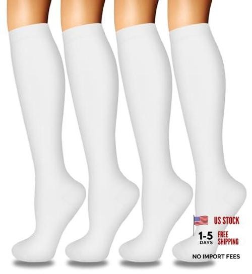 Women’s Circulation Compression Socks – Best Small – Medium 03 – White