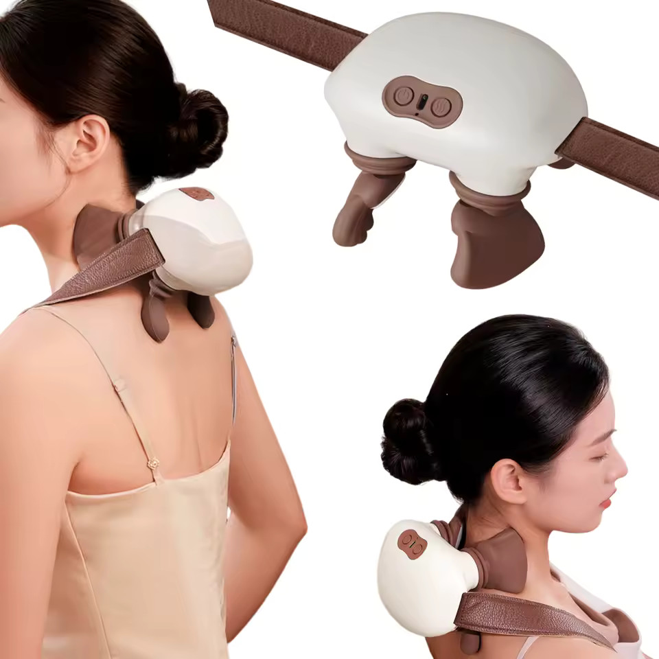 Electric Heated Shoulder Massager Brace Vibration Knee Massage Joint Pain Relief