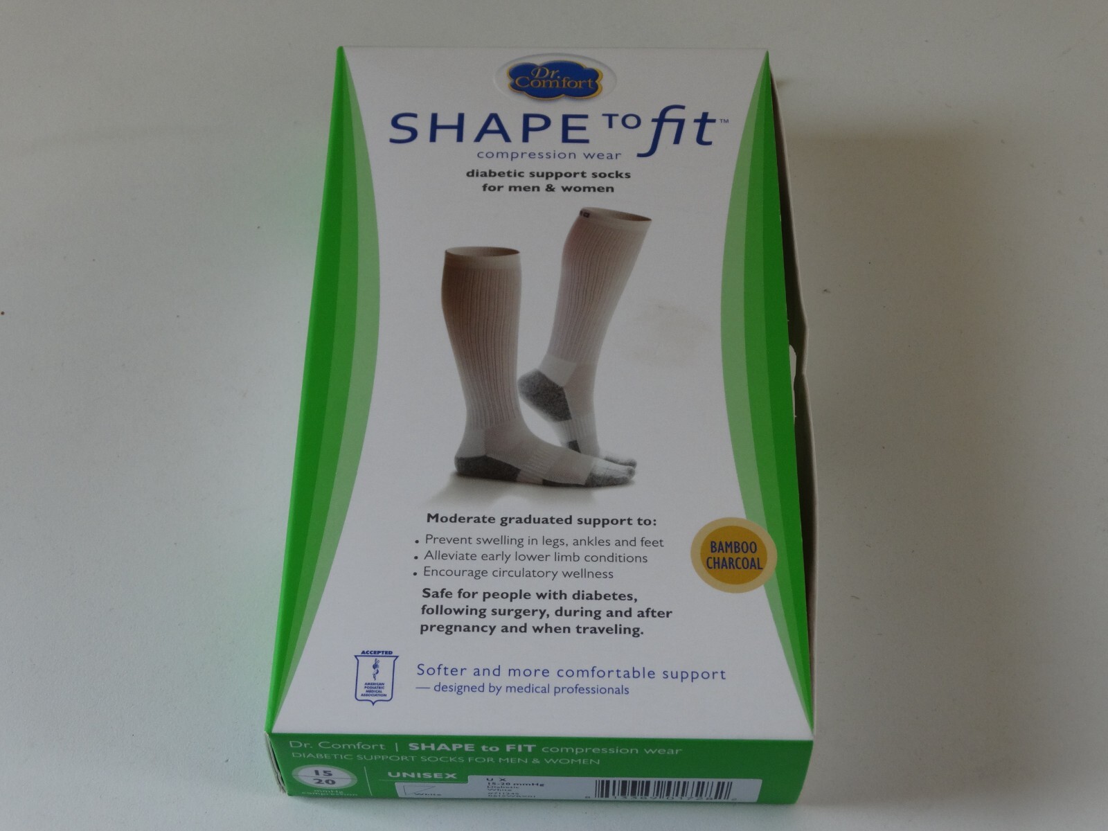 Dr Comfort 15-20 mmHg Compression Knee Diabetic Socks Supports Shape to Fit Legs