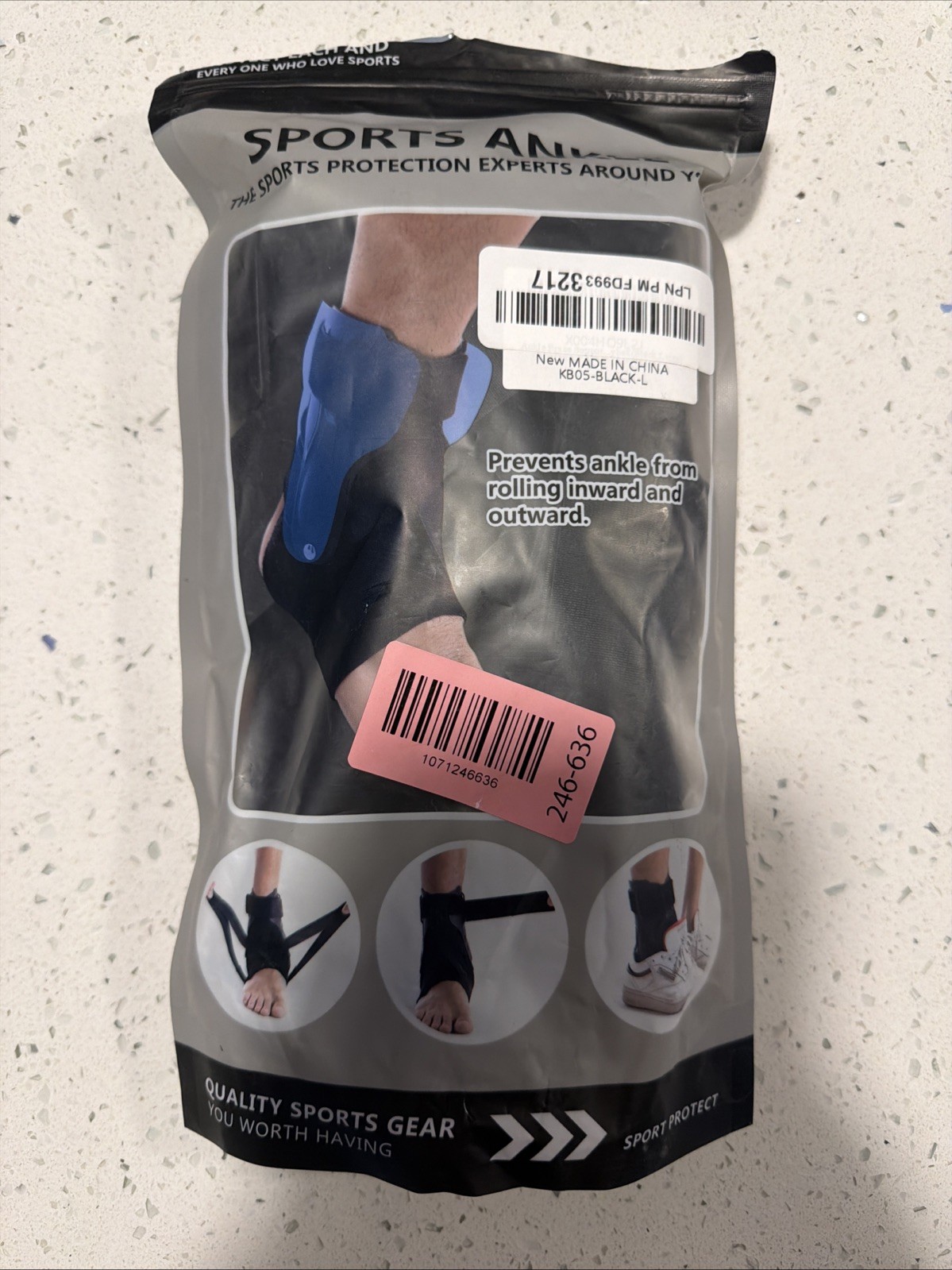 Sports Ankle rigid Ankle Brace Black Size women’s Large For All Sports