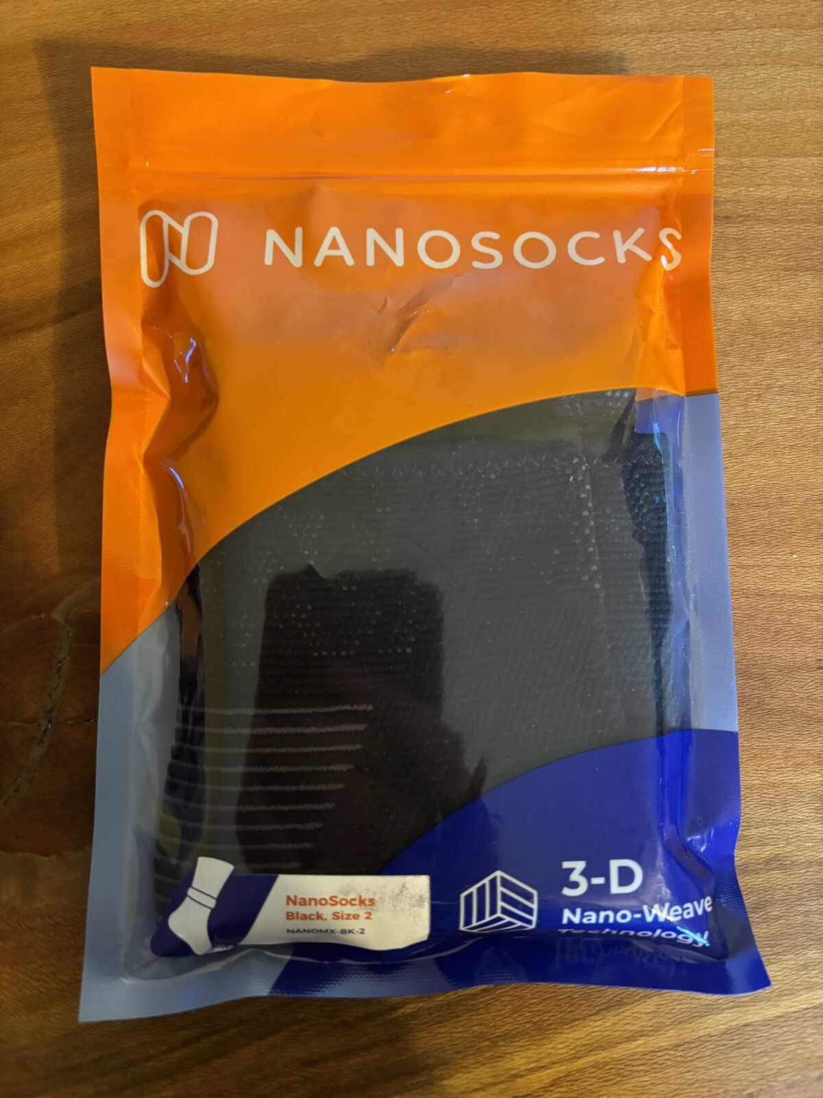 Nanosocks Compression 3D Nano-Weave Technology Nanomx-BK-2 Black Size 2 Medium