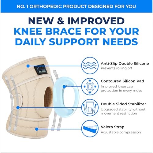 ELITE Knee Brace for Men & Women – Patella Gel Pads Small/Medium A Skin / Nude