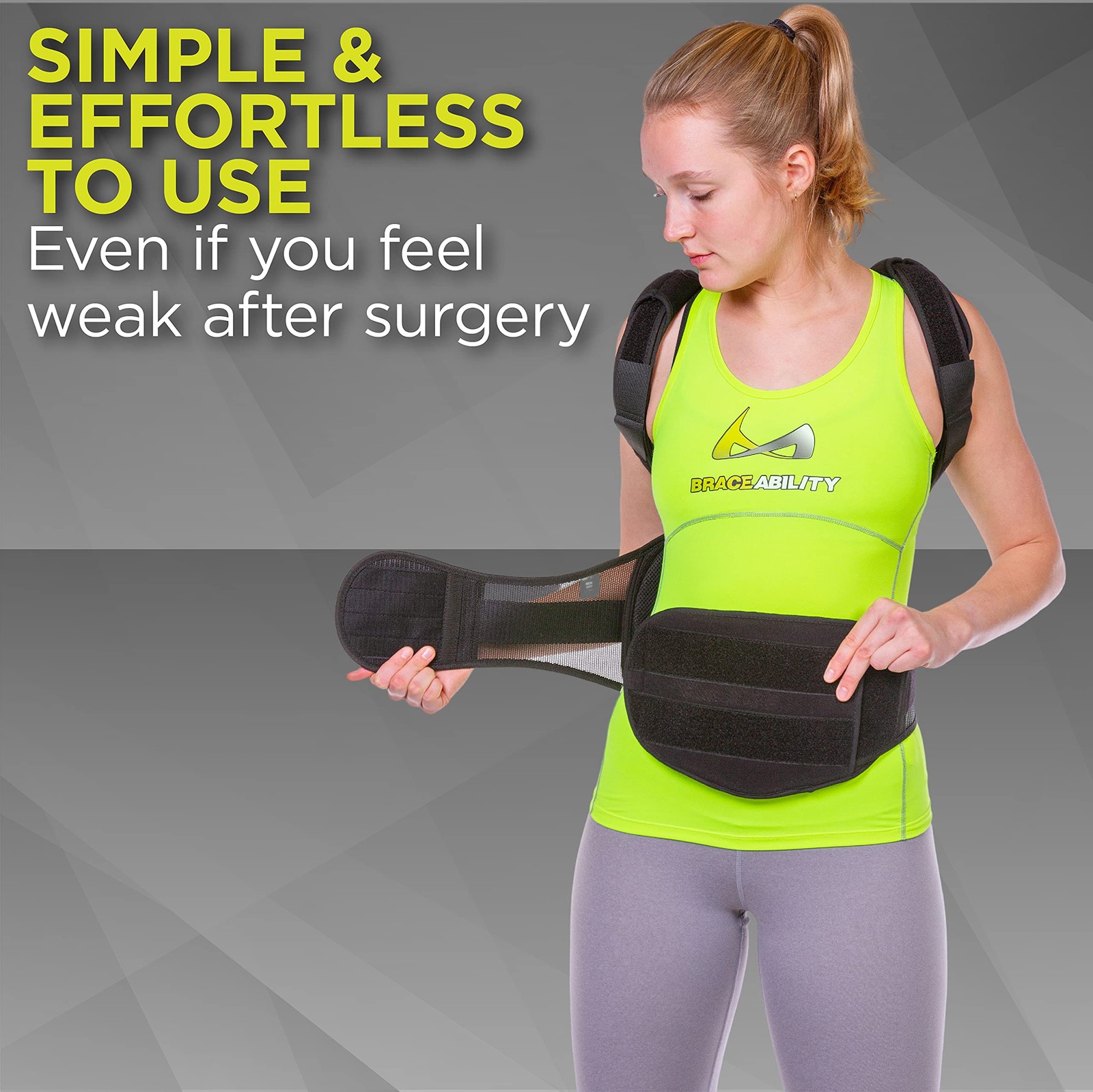 BraceAbility Plus Size TLSO Back Clamshell Brace – XXL Hard XX-Large, Black
