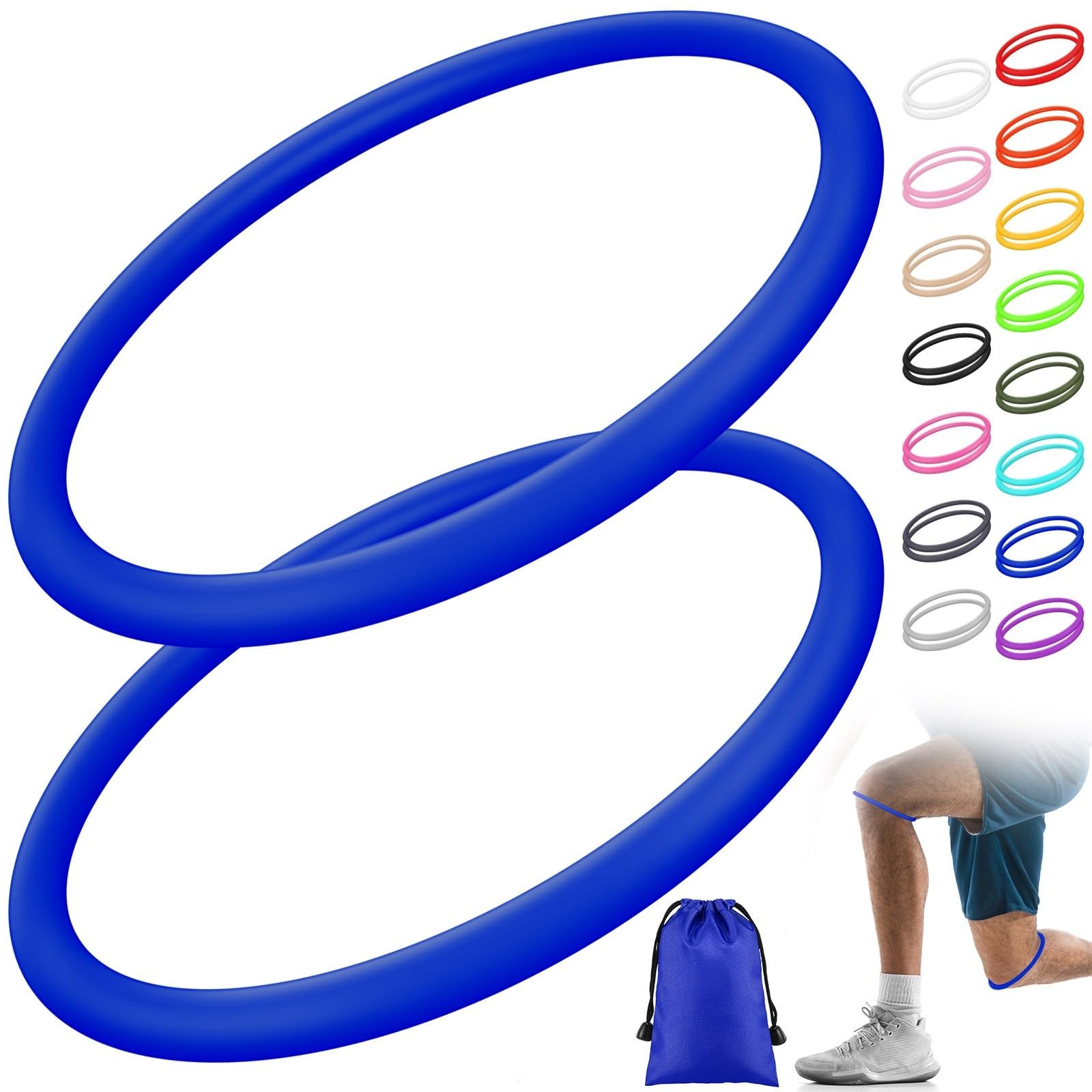 Silicone Patella Knee Band Tendon Support Pain Relief 2 Pcs Basketball Running