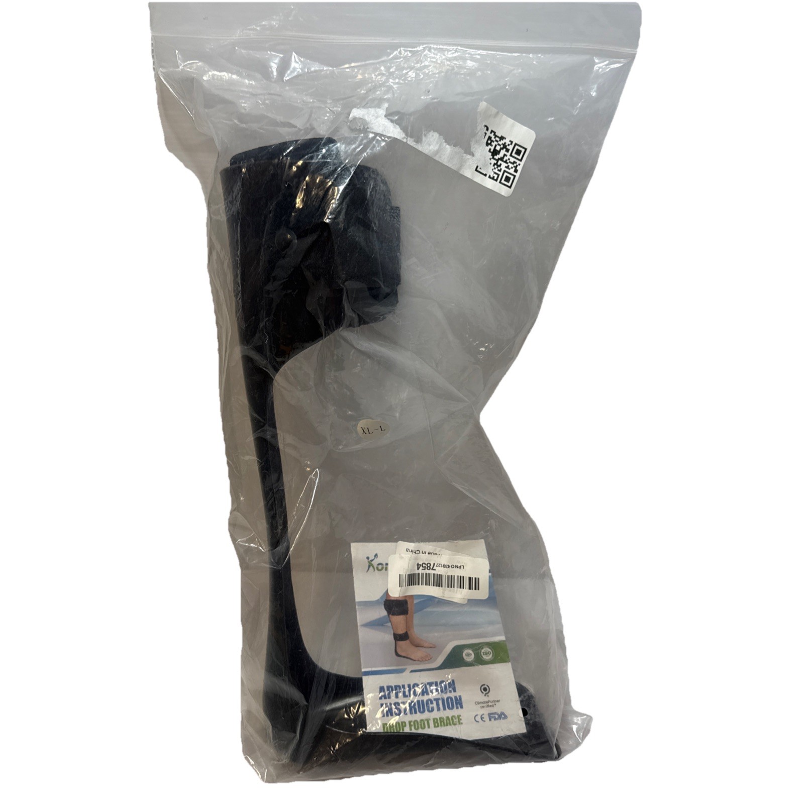 Komzer AFO Drop Foot Brace Ankle Foot Orthosis Support XL – Left Foot