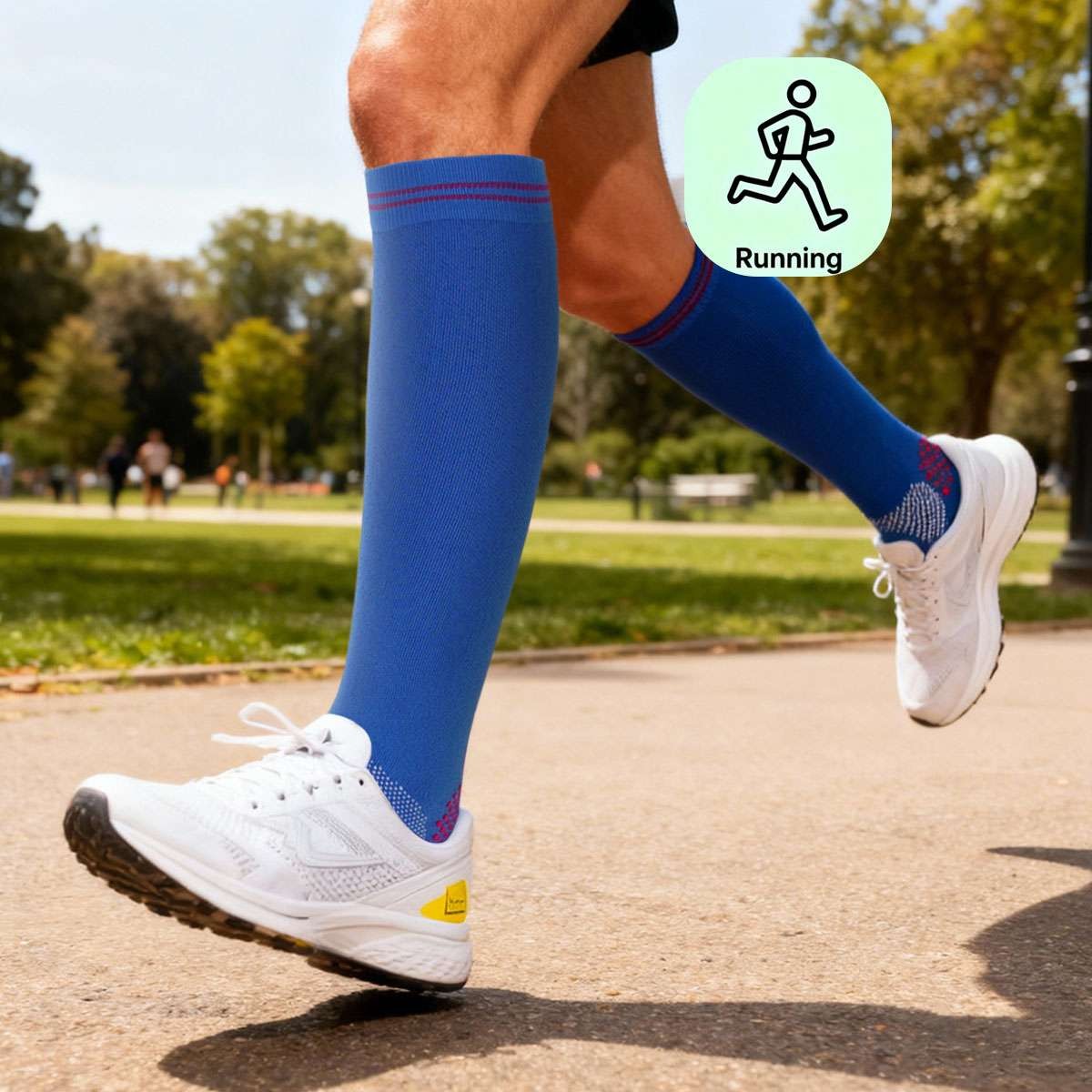 Compression 15-20mmHg Graduated Support Socks Calf Sport Mens Womens Size M-XL