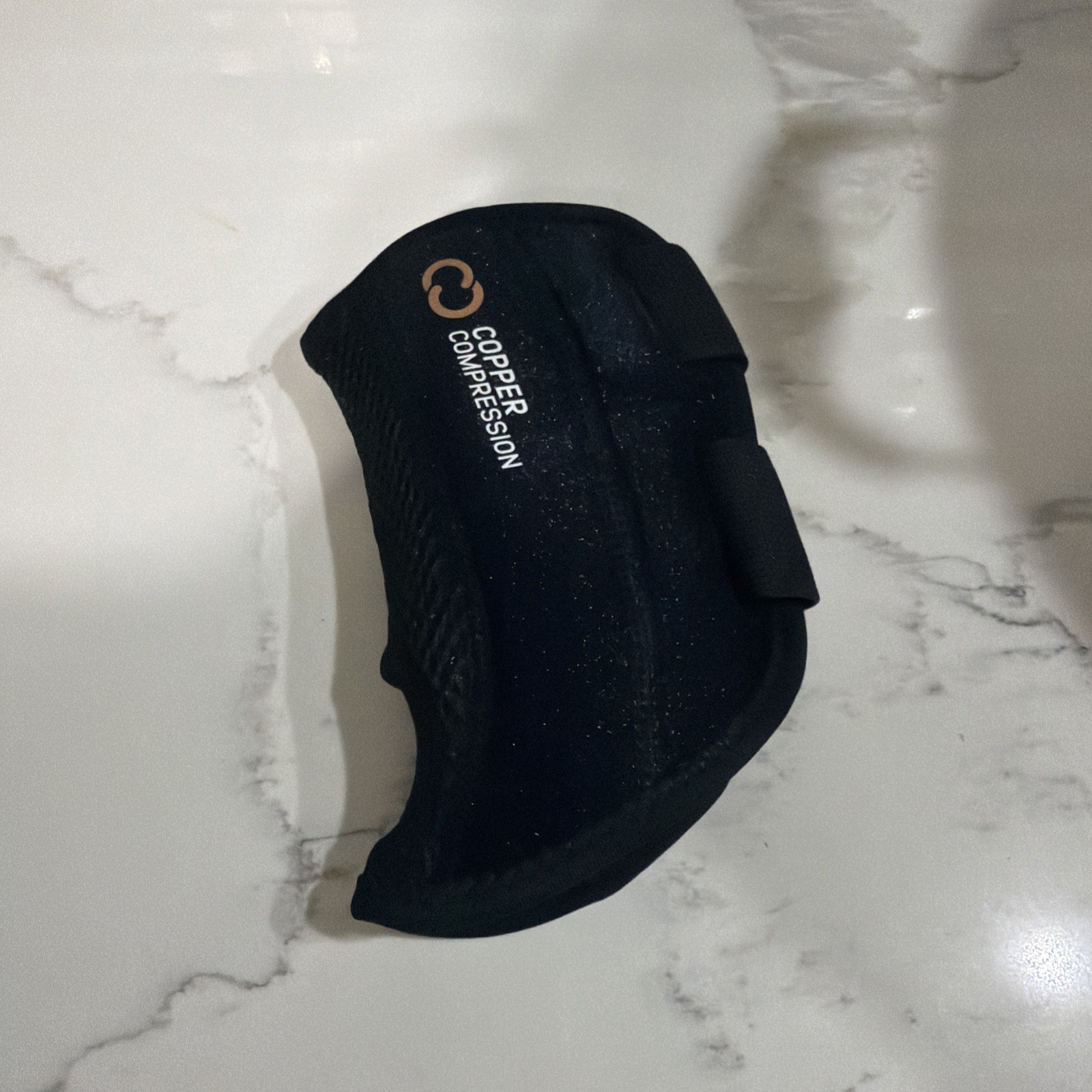 COPPER COMPRESSION Wrist Brace Left Hand S/M Unisex; Black