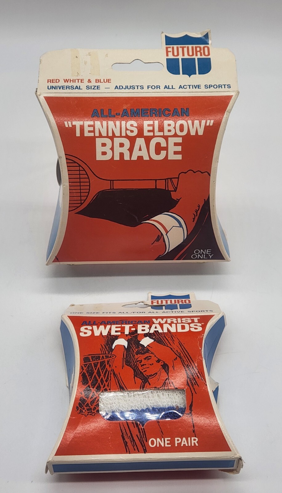 Vintage Futuro All American Wrist Swet-Bands, Tennis Elbow Brace