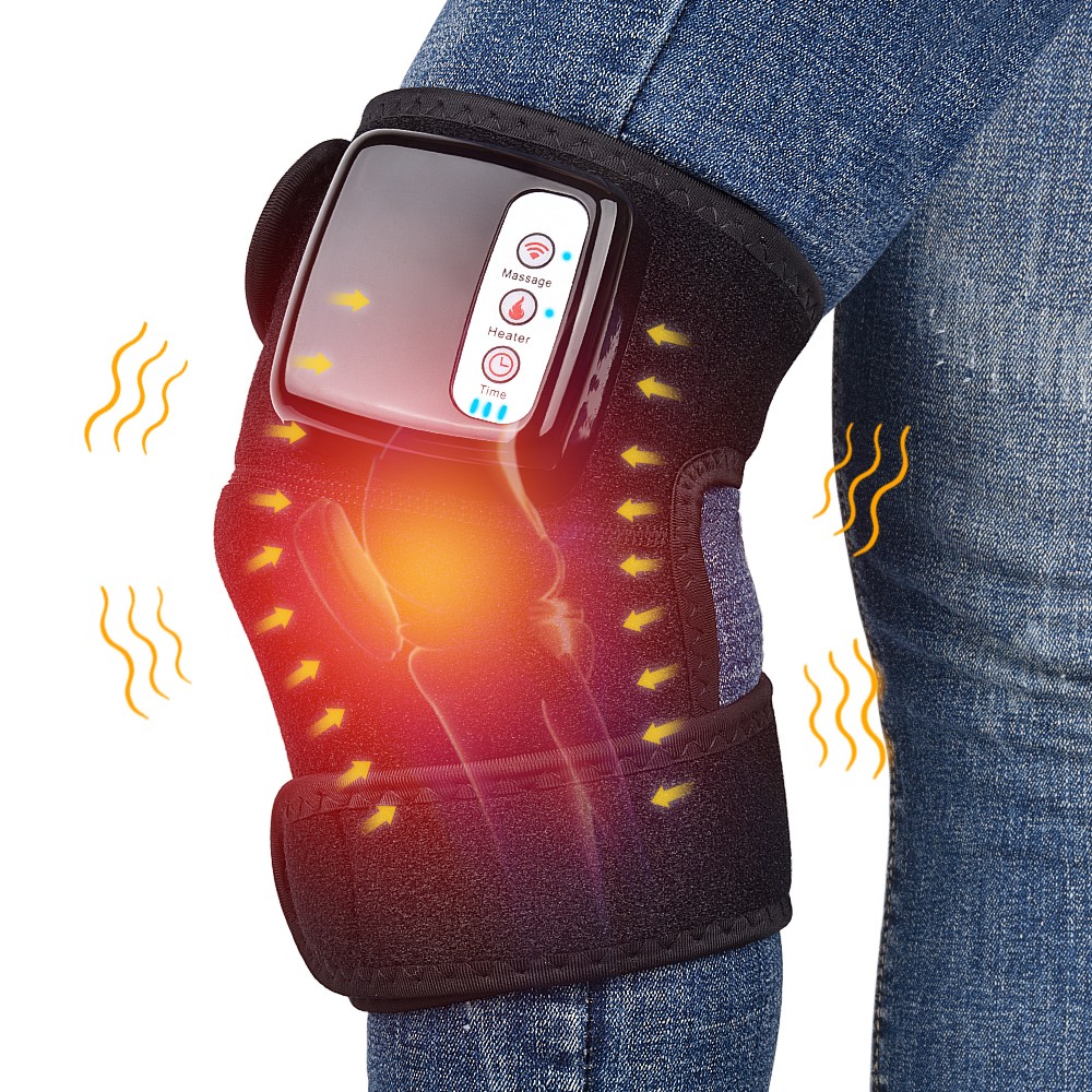 Adjustable Massager Pad Heating Therapy Knee Joint Pain Relief Massage Knee Pad