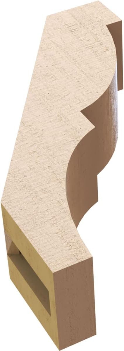 Timberthane Rough Cedar Faux Wood Valencia Knee Brace, 3″W x 8″D x 12″H, Primed