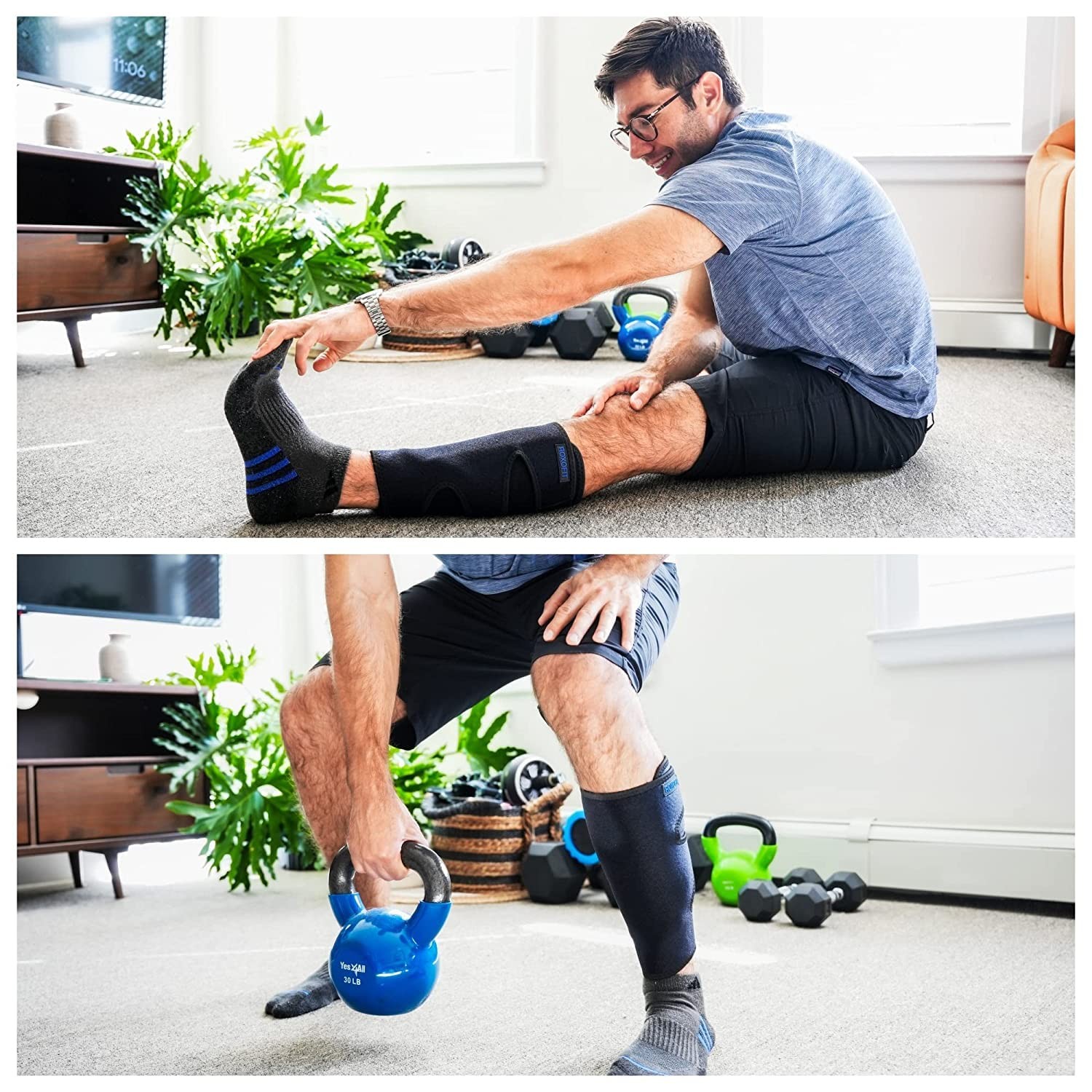 Calf Brace for Torn Calf Muscle and Shin Splint – Shin Splint Brace – Compres…