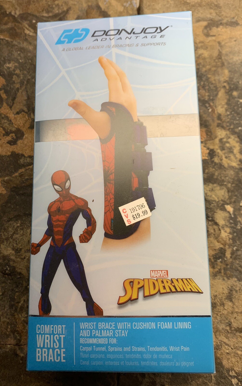 Donjoy Marvel Spiderman Wrist Brace. Youth Right. New