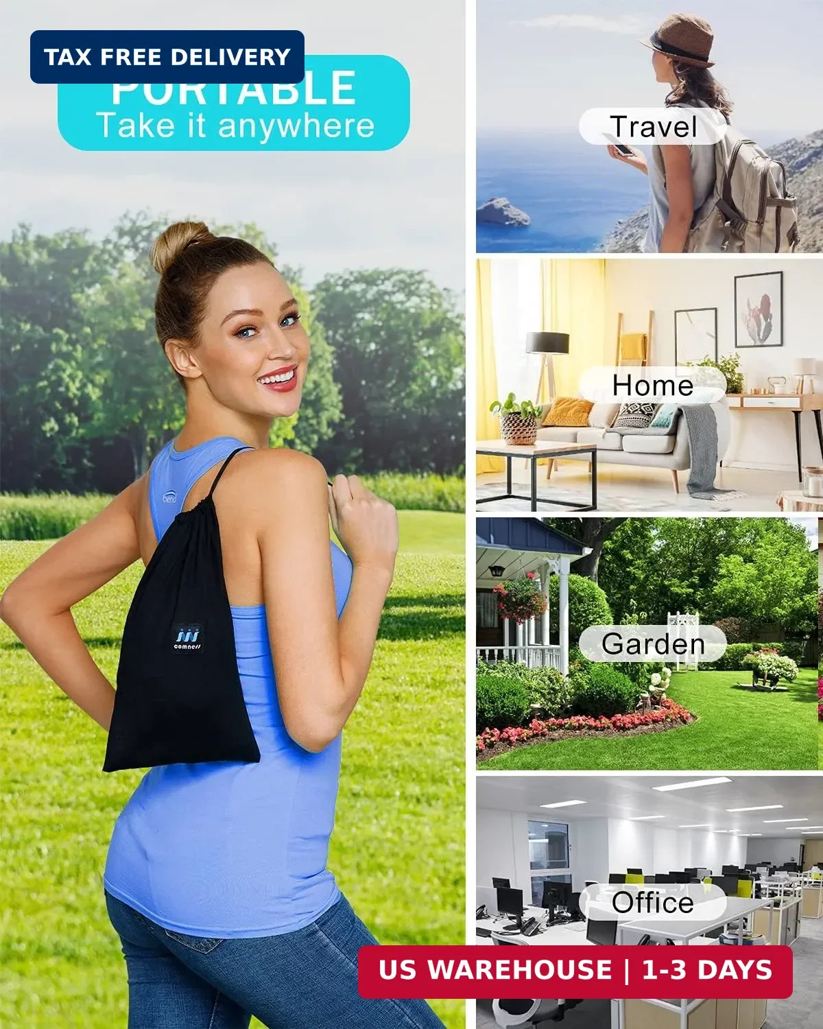 comness Cervical Neck Traction Device Over Door for Home Use, Portable Neck Stre