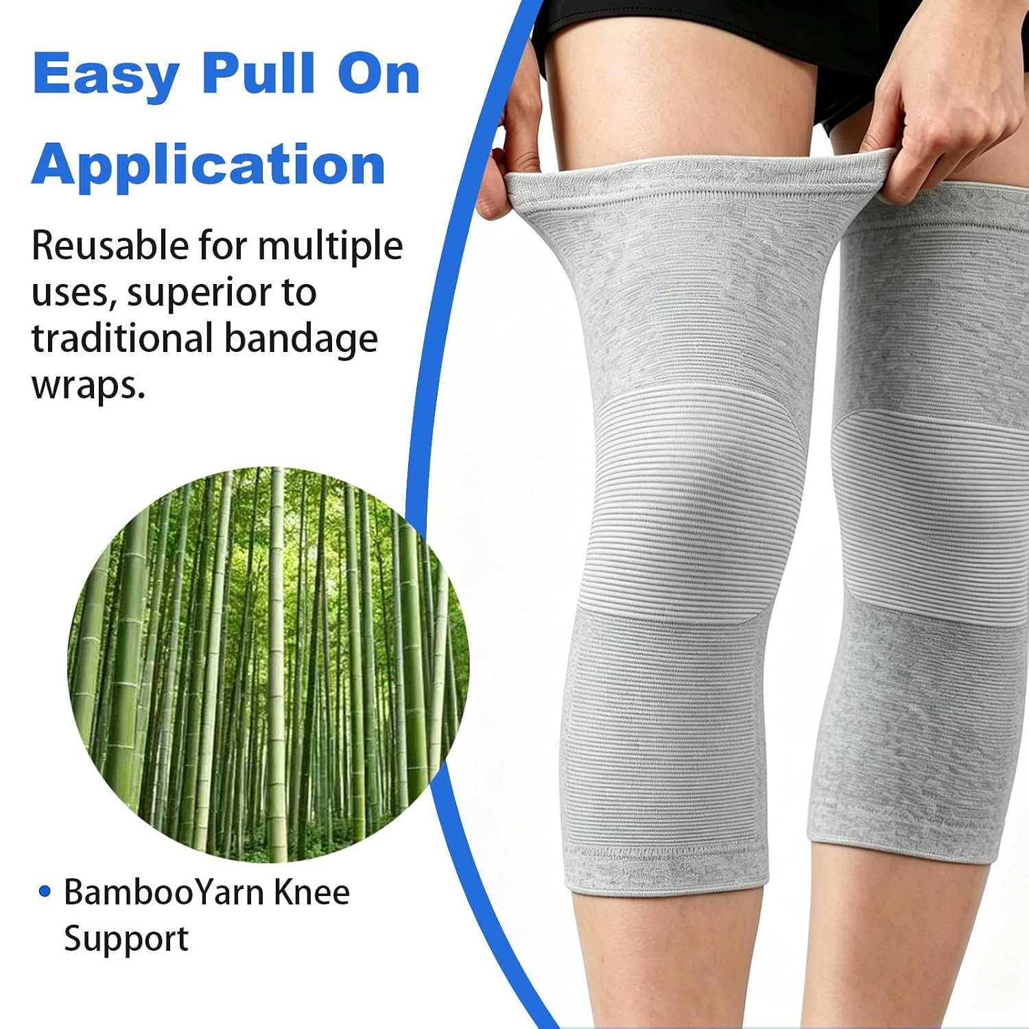 One Compression Knee Sleeves, Knee Brace for Women Men Knee Pain, Elastic Compre