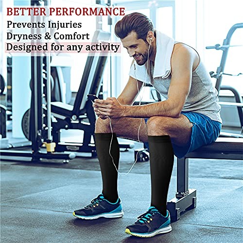 Compression Socks for Large-X-Large 02 Black/Black/Black/Black/Black/Black