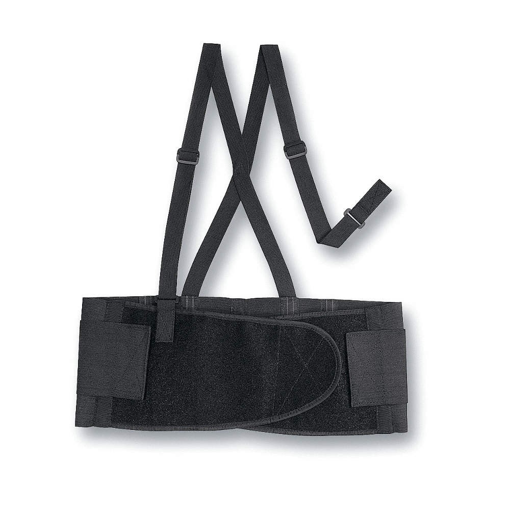 VALEO VI4675LGWWGL Back Support w/Suspenders,Black,L 3RUT2