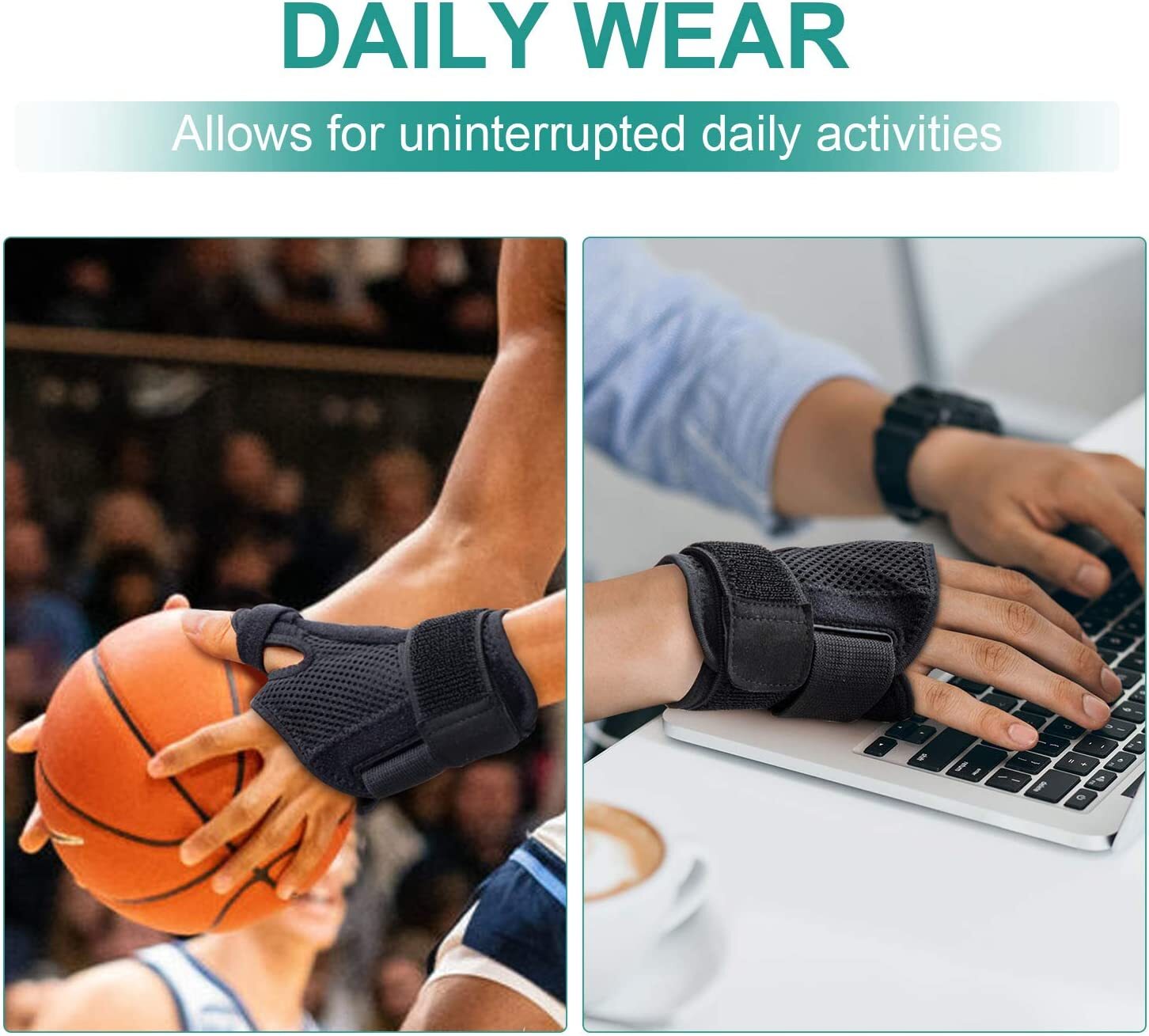 Thumb Splint Stabilizer Wrist Support Carpal Tunnel Tendonitis for Pain Relief